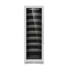 KingsBottle Large Beverage Refrigerator With Low-E Glass Door With Stainless Steel Trim - The Home Selection