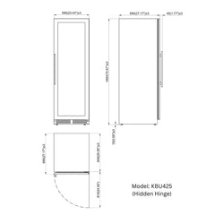 KingsBottle Upright Low-E Glass Door with Stainless Steel Trim - KBU425DX-SS - The Home Selection