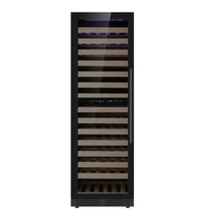 KingsBottle Upright Low-E Glass Door Dual Zone Large Wine Cooler Borderless Black Glass Door - KBU425DX-FG - The Home Selection