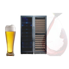 KingsBottle Upright Wine & Beverage cooler Combo With Low-E Glass - KBU425BW3 - The Home Selection