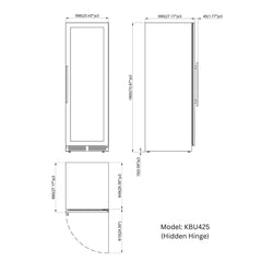 KingsBottle Upright Wine & Beverage cooler Combo With Low-E Glass - KBU425BW3 - The Home Selection
