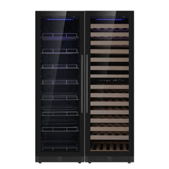 KingsBottle Upright Wine & Beverage cooler Combo With Low-E Glass - KBU425BW3 - The Home Selection