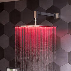 Alfi 16  Round Multi Color LED Rain Shower Head - LED16R