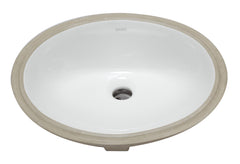 EAGO White Ceramic 18 x15  Undermount Oval Bathroom Sink - BC224