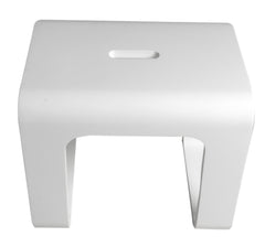 Alfi White Matte Solid Surface Resin Bathroom / Shower Stool - ABST99