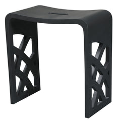 Alfi Black Matte Solid Surface Resin Bathroom / Shower Stool - ABST88BM