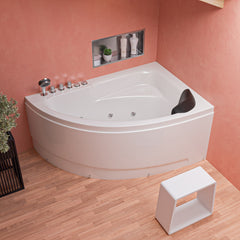 Alfi White Matte Solid Surface Resin Bathroom / Shower Stool - ABST55