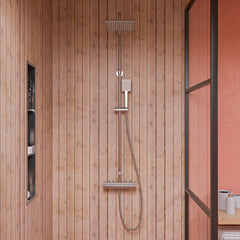 ALFI Square Style Thermostatic Exposed Shower Set - AB2862