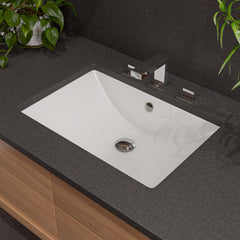 Alfi White 24" Rectangular Undermount Ceramic Sink - White