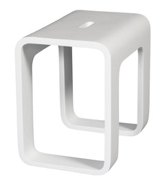 Alfi White Matte Solid Surface Resin Bathroom / Shower Stool - ABST99
