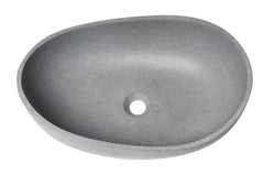 Alfi 23  Solid Concrete Wavy Oval Above Mount Vessel Sink - ABCO23O