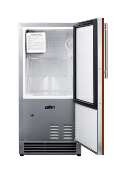 Summit 15" ADA-Compliant Drain-Free Built-In Icemaker – 25 lb Ice Production - BIM26H32