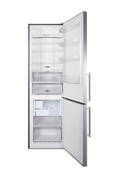Summit 24" Wide Bottom Freezer Refrigerator with Factory-Installed Icemaker – Stainless Steel - FFBF181ES2IM