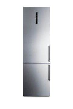 Summit 24" Wide Bottom Freezer Refrigerator with Factory-Installed Icemaker – Stainless Steel - FFBF181ES2IM