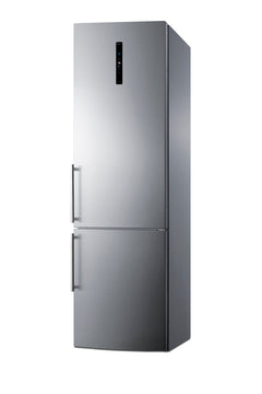 Summit 24" Wide Bottom Freezer Refrigerator with Factory-Installed Icemaker – Stainless Steel - FFBF181ES2IM