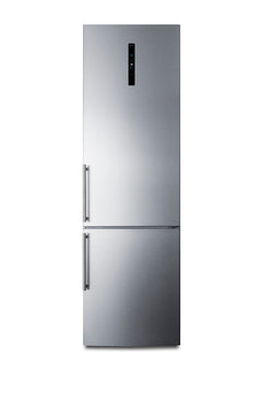 Summit 24" Wide Bottom Freezer Refrigerator with Factory-Installed Icemaker – Stainless Steel - FFBF181ES2IM