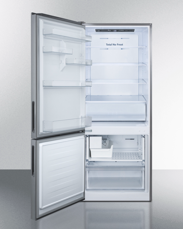 Summit 28" Wide Bottom Freezer Refrigerator (Left Hinge Door) - FFBF279SSXIMLHD