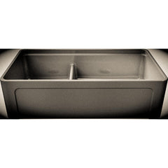 LaToscana Kitchen Sink Fireclay Farmhouse Apron Double Bowl 30 x 19 x 10 Reversible Inside Ledge for Cutting Boards - LDL3619 - The Home Selection