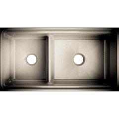 LaToscana Kitchen Sink Fireclay Farmhouse Apron Double Bowl 30 x 19 x 10 Reversible Inside Ledge for Cutting Boards - LDL3619 - The Home Selection