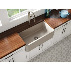 LaToscana Kitchen Sink Fireclay Farmhouse Apron Single Bowl 33 x 18 x 10 - LFS3318 - The Home Selection