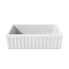 LaToscana Kitchen Sink Fireclay Farmhouse Apron Single Bowl 33 x 18 x 10 - LFS3318 - The Home Selection