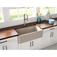 LaToscana Kitchen Sink Fireclay Farmhouse Apron Single Bowl 33 x 18 x 10 - LFS3318 - The Home Selection