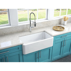 LaToscana Kitchen Sink Fireclay Farmhouse Apron Single Bowl 33 x 18 x 10 - LFS3318 - The Home Selection