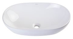 EAGO 23  OVAL CERAMIC ABOVE MOUNT BATHROOM BASIN VESSEL SINK - BA352