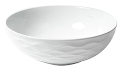 Alfi White 17  Decorative Round Vessel Above Mount Ceramic Sink - ABC909