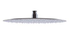 Alfi 12  Oval Brushed Solid Ultra Thin Rain Shower Head - RAIN128