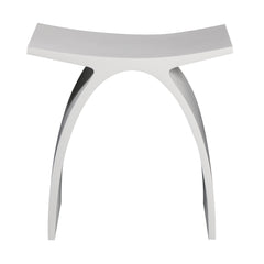 Alfi Arched White Matte Solid Surface Resin Bathroom / Shower Stool - ABST77