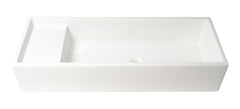 Alfi 39  White Above Mount Fireclay Bathroom Trough Sink - AB39TR