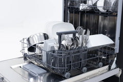 Breda 24-Inch Fully Integrated ADA Dishwasher – 15 Place Settings, 6 Wash Cycles, 5 Temperature Settings, 45 dBA, AUTO+SpeedWash, Total Dry (Door Pop Out), Energy Star Certified – Stainless Steel - LUDWA30155