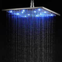 Alfi 12  Square Multi Color LED Rain Shower Head - LED12S