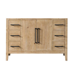 Altair Laurel Bathroom Cabinet Vanity Base in Weathered Fir without Top and Sink, No Mirror