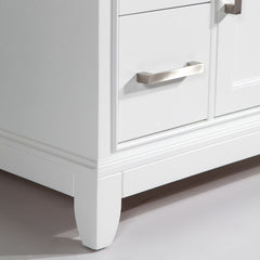 Vanity Art Single 36" Bath Vanity with Engineered Marble Top in White with Basin and Mirrorr - CVA36