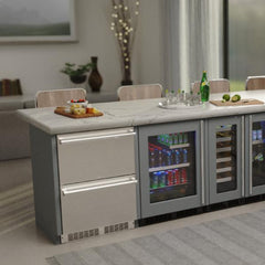Marvel 24-IN PROFESSIONAL BUILT-IN REFRIGERATED DRAWERS WITH ADJUSTABLE DIVIDERS - MPDR424 - The Home Selection