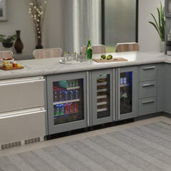 Marvel 24-IN PROFESSIONAL BUILT-IN REFRIGERATOR WITH 3-IN-1 CONVERTIBLE SHELF, MAXSTORE BIN AND REVERSIBLE HINGE - MPRE424 - The Home Selection