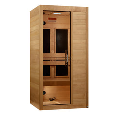 Maxxus 1 Person S-Line Infrared Sauna Low EMF with Canadian Hemlock - MX-S106-01 - The Home Selection