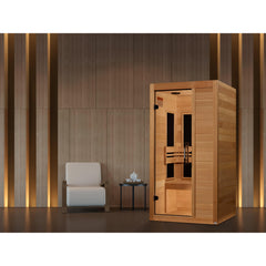 Maxxus 1 Person S-Line Infrared Sauna Low EMF with Canadian Hemlock - MX-S106-01 - The Home Selection