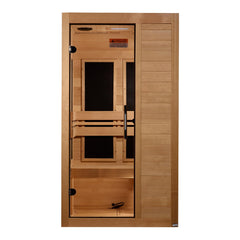 Maxxus 1 Person S-Line Infrared Sauna Low EMF with Canadian Hemlock - MX-S106-01 - The Home Selection