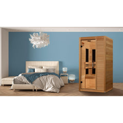 Maxxus 1 Person S-Line Infrared Sauna Low EMF with Canadian Hemlock - MX-S106-01 - The Home Selection