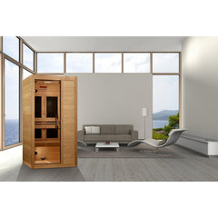 Maxxus 1 Person S-Line Infrared Sauna Low EMF with Canadian Hemlock - MX-S106-01 - The Home Selection