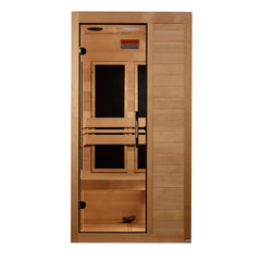Maxxus 1 Person S-Line Infrared Sauna Low EMF with Canadian Hemlock - MX-S106-01 - The Home Selection