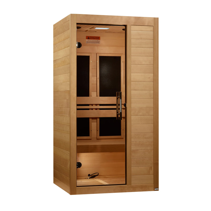Maxxus 1 Person S-Line Infrared Sauna Low EMF with Canadian Hemlock - MX-S106-01 - The Home Selection