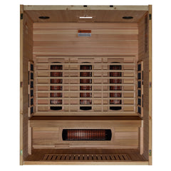 Maxxus 3 Person S-Line Infrared Sauna Full Spectrum with Pacific Cedar - MX-S306-01-FS-PC - The Home Selection