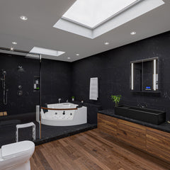 Alfi 39  Black Matte Above Mount Fireclay Bathroom Trough Sink - AB39TRBM