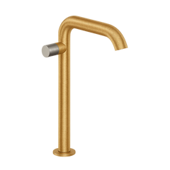 Fortis Agrippina Side Handle Vessel Lav Faucet - Brushed Gold