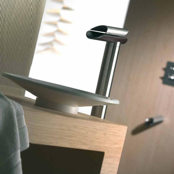 LaToscana Morgana Wenge Tall Single Hole Single Handle Bathroom Faucet Brushed Nickel - 73PW211LZLL