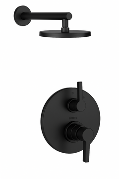 Fortis Shower Kits Brera 1 Way Thermostatic Round Shower Kit - Matte Black